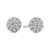 Diamond Cluster Stud Earrings - Dracakis Jewellers